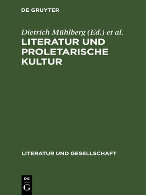cover image of Literatur und proletarische Kultur